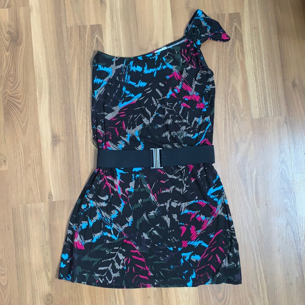 Dynamite one shoulder dress with belt